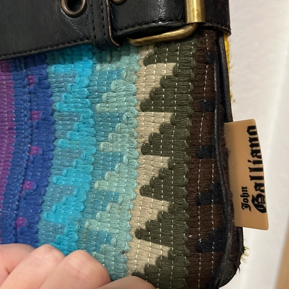 Y2K John Galliano rainbow knit bag - Picture 5 of 7